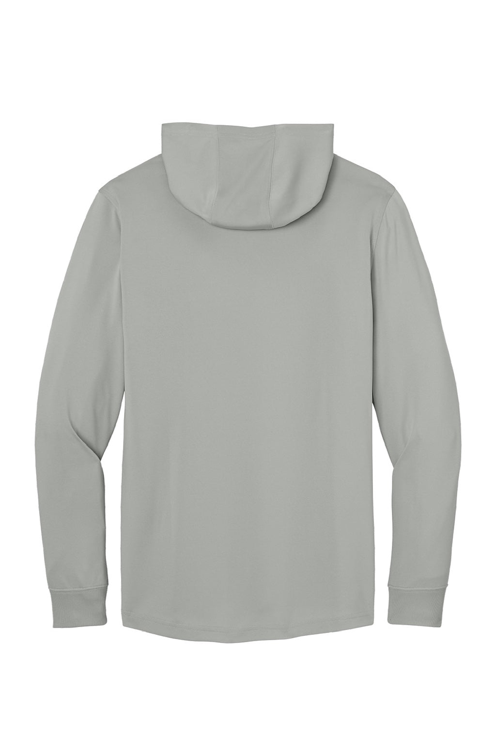 CornerStone CS440LSH Mens Workwear Pro Long Sleeve Hooded T-Shirt Hoodie Light Grey Flat Back