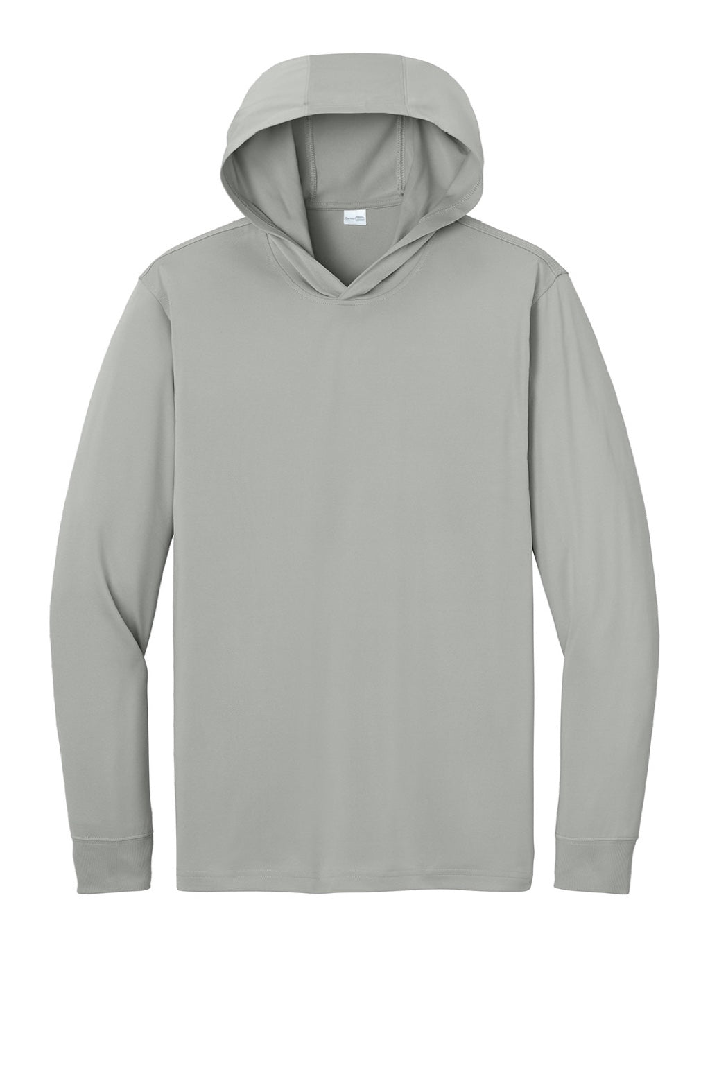 CornerStone CS440LSH Mens Workwear Pro Long Sleeve Hooded T-Shirt Hoodie Light Grey Flat Front