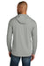 CornerStone CS440LSH Mens Workwear Pro Long Sleeve Hooded T-Shirt Hoodie Light Grey Model Back