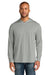 CornerStone CS440LSH Mens Workwear Pro Long Sleeve Hooded T-Shirt Hoodie Light Grey Model Front