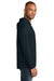 CornerStone CS440LSH Mens Workwear Pro Long Sleeve Hooded T-Shirt Hoodie Navy Blue Model Side