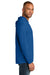 CornerStone CS440LSH Mens Workwear Pro Long Sleeve Hooded T-Shirt Hoodie Royal Blue Model Side