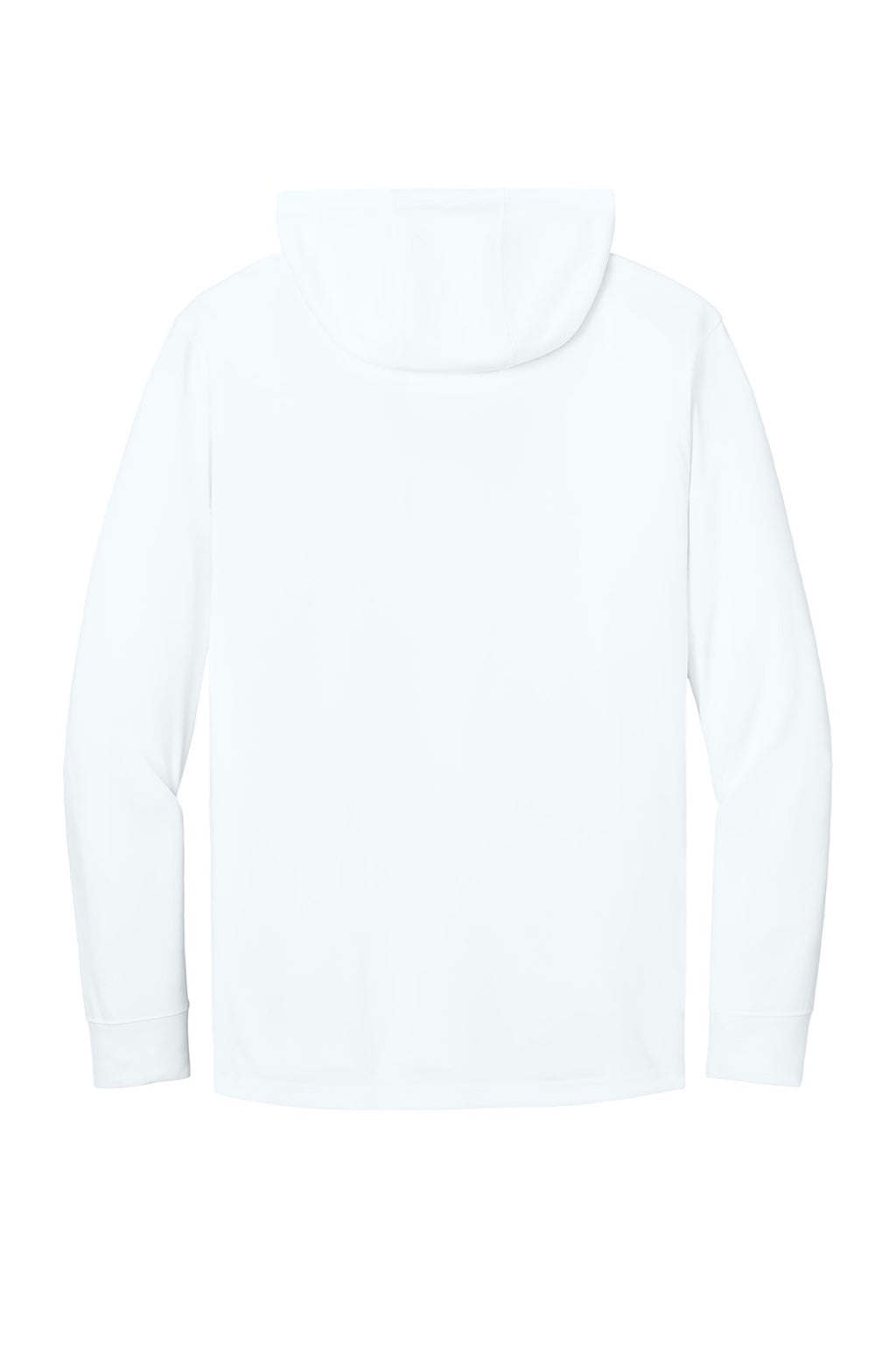 CornerStone CS440LSH Mens Workwear Pro Long Sleeve Hooded T-Shirt Hoodie White Flat Back