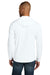CornerStone CS440LSH Mens Workwear Pro Long Sleeve Hooded T-Shirt Hoodie White Model Back