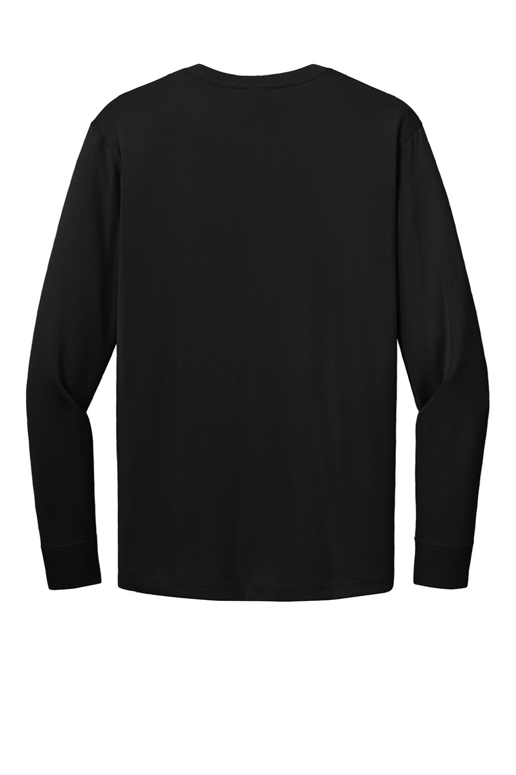 CornerStone CS440LSP Mens Workwear Pro Long Sleeve Crewneck T-Shirt w/ Pocket Black Flat Back