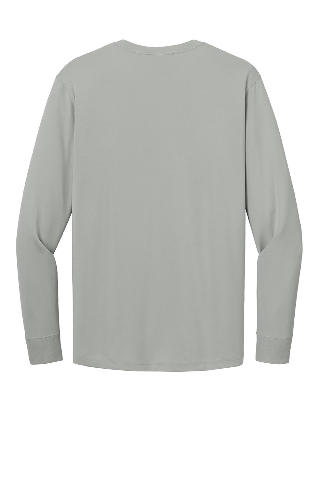 CornerStone CS440LSP Mens Workwear Pro Long Sleeve Crewneck T-Shirt w/ Pocket Light Grey Flat Back