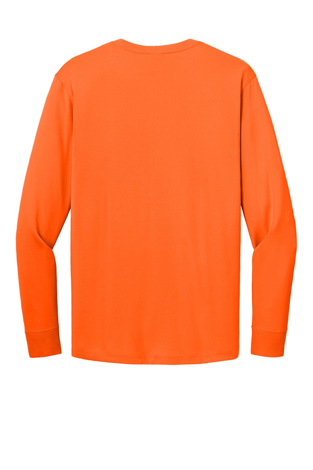 CornerStone CS440LSP Mens Workwear Pro Long Sleeve Crewneck T-Shirt w/ Pocket Safety Orange Flat Back