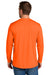 CornerStone CS440LSP Mens Workwear Pro Long Sleeve Crewneck T-Shirt w/ Pocket Safety Orange Model Back