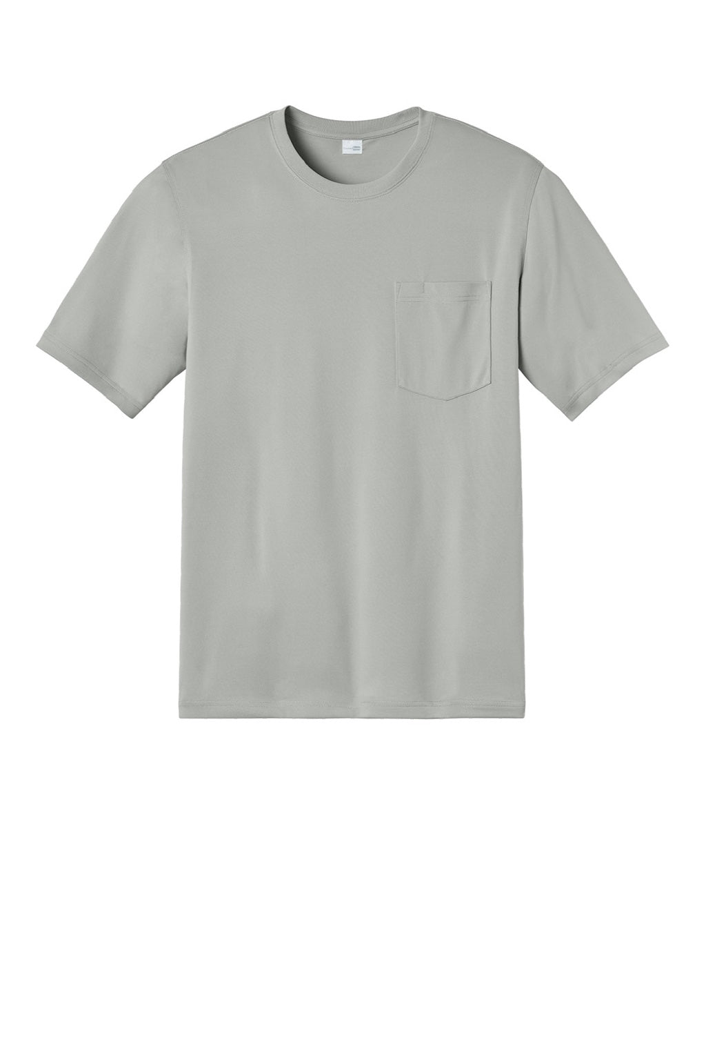 CornerStone CS440P/TLCS440P Mens Workwear Pro Short Sleeve Crewneck T-Shirt w/ Pocket Light Grey Flat Front