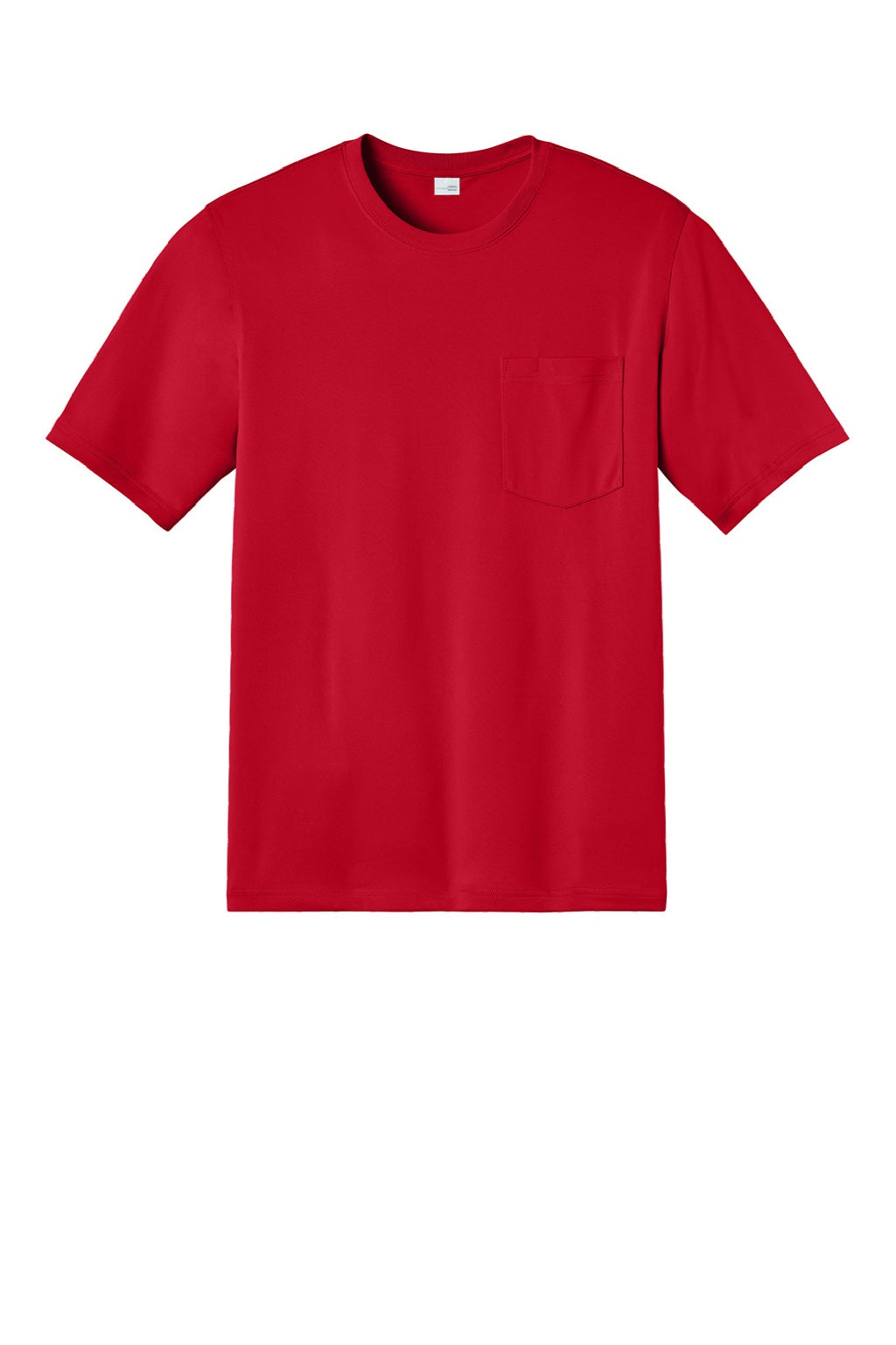 CornerStone CS440P/TLCS440P Mens Workwear Pro Short Sleeve Crewneck T-Shirt w/ Pocket Red Flat Front
