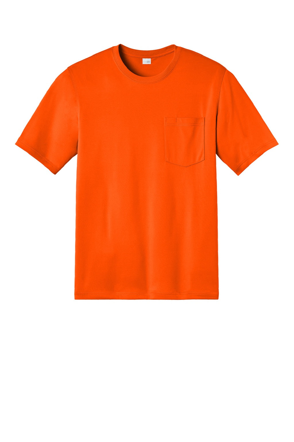 CornerStone CS440P/TLCS440P Mens Workwear Pro Short Sleeve Crewneck T-Shirt w/ Pocket Safety Orange Flat Front