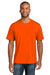 CornerStone CS440P/TLCS440P Mens Workwear Pro Short Sleeve Crewneck T-Shirt w/ Pocket Safety Orange Model Front