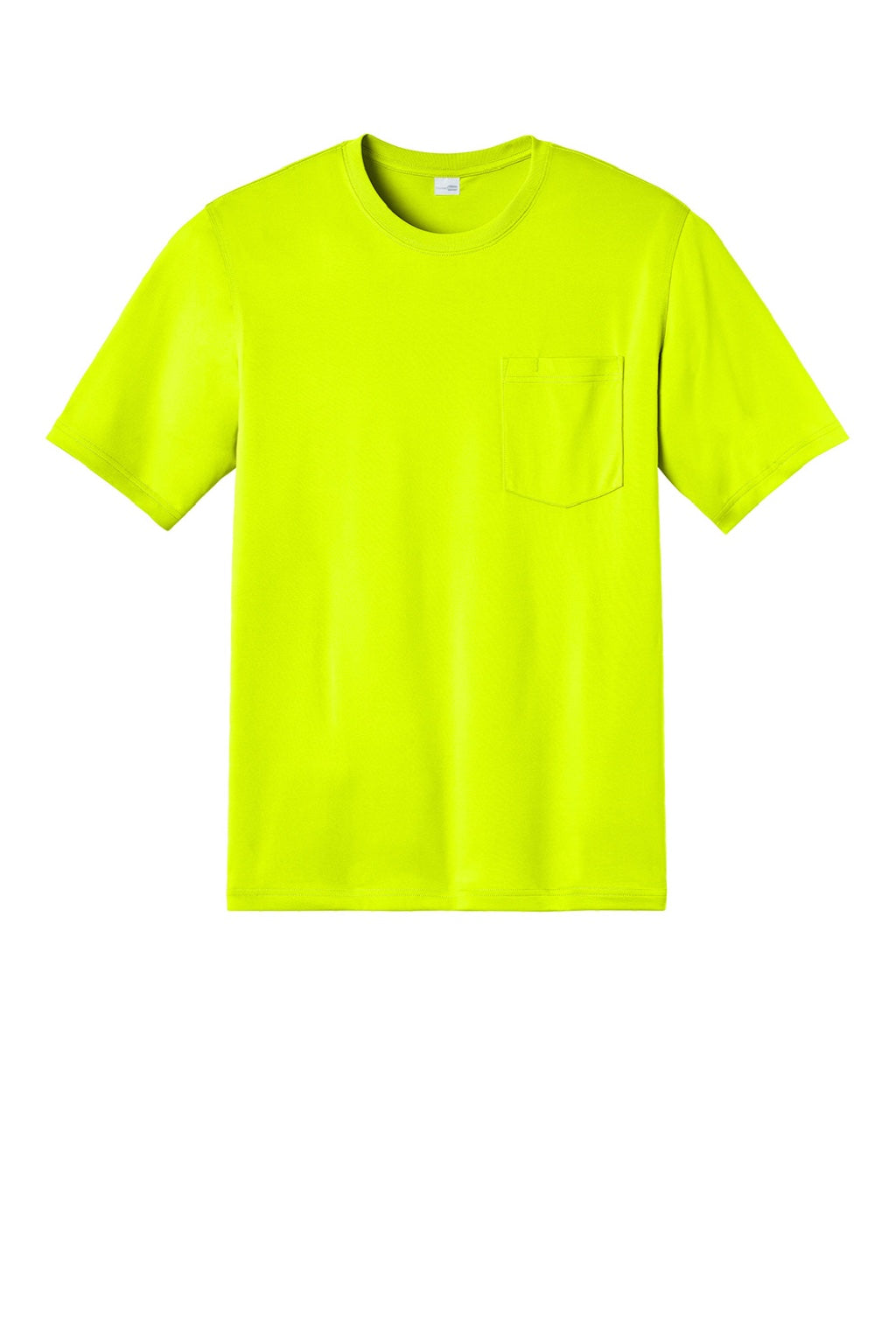 CornerStone CS440P/TLCS440P Mens Workwear Pro Short Sleeve Crewneck T-Shirt w/ Pocket Safety Yellow Flat Front