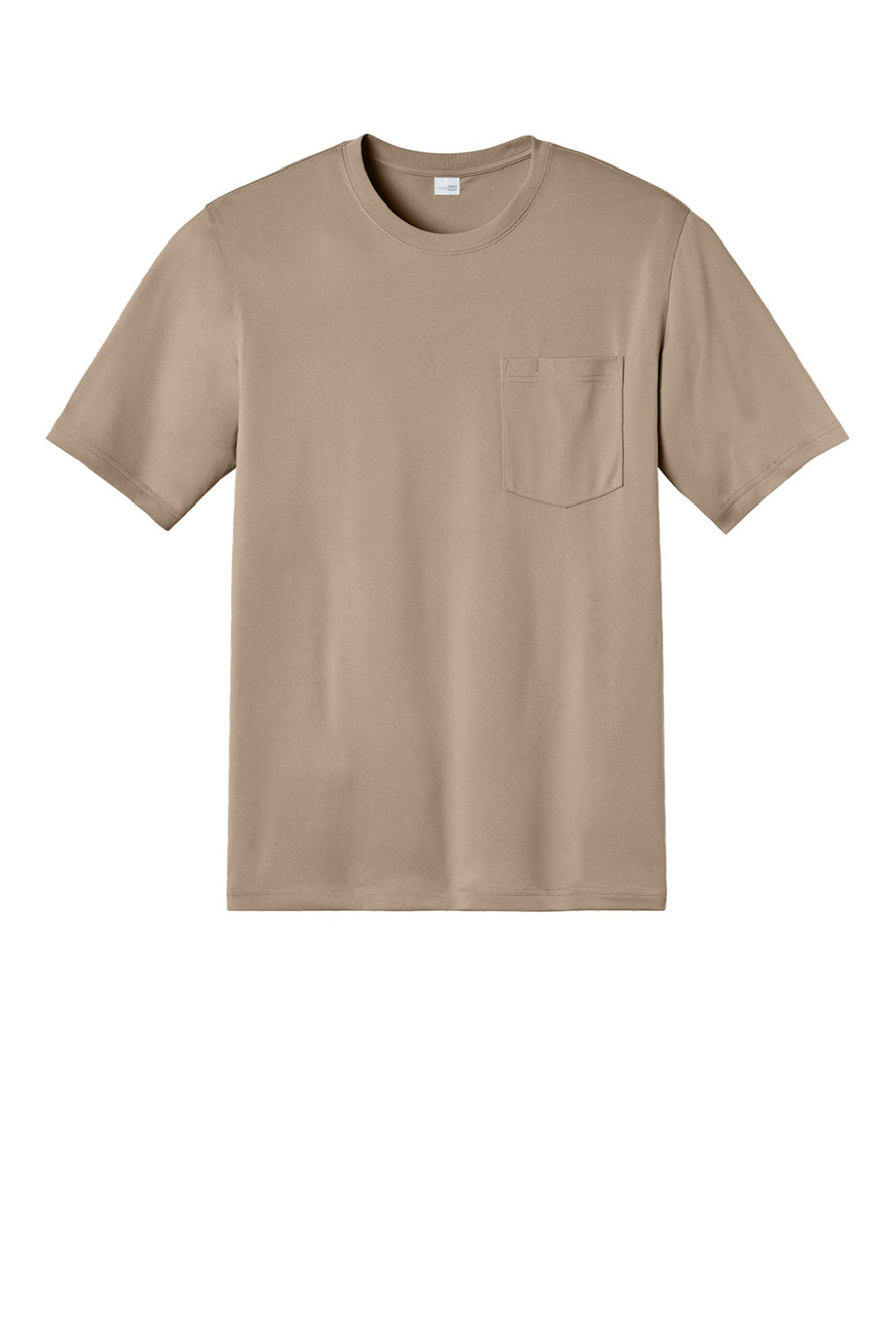 CornerStone CS440P/TLCS440P Mens Workwear Pro Short Sleeve Crewneck T-Shirt w/ Pocket Silver Tan Flat Front