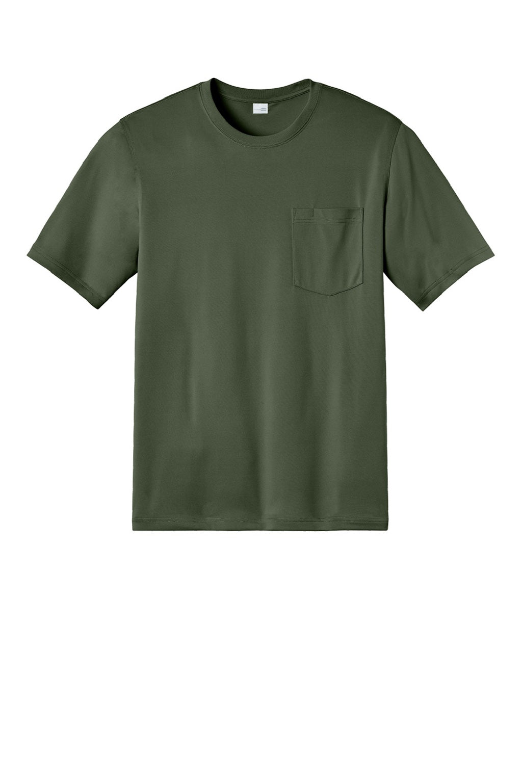 CornerStone CS440P/TLCS440P Mens Workwear Pro Short Sleeve Crewneck T-Shirt w/ Pocket Tactical Green Flat Front