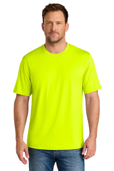 CornerStone CS440 Mens Workwear Pro Short Sleeve Crewneck T-Shirt Safety Yellow Model Front