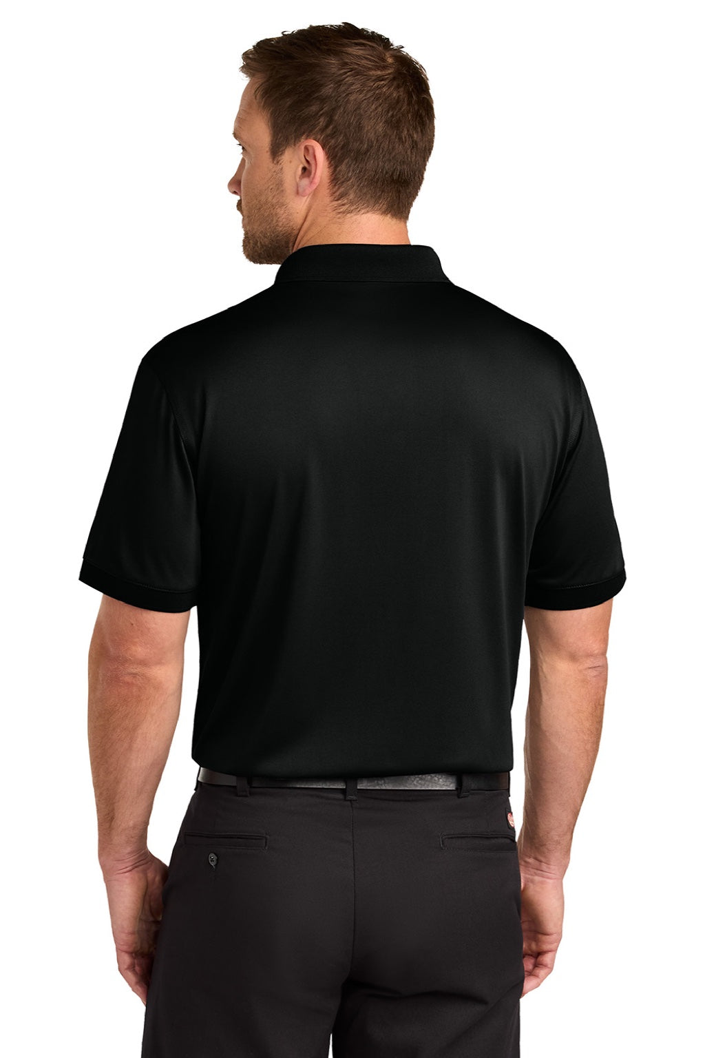 CornerStone CS450/TLCS450 Mens Workwear Pro Short Sleeve Polo Shirt Black Model Back
