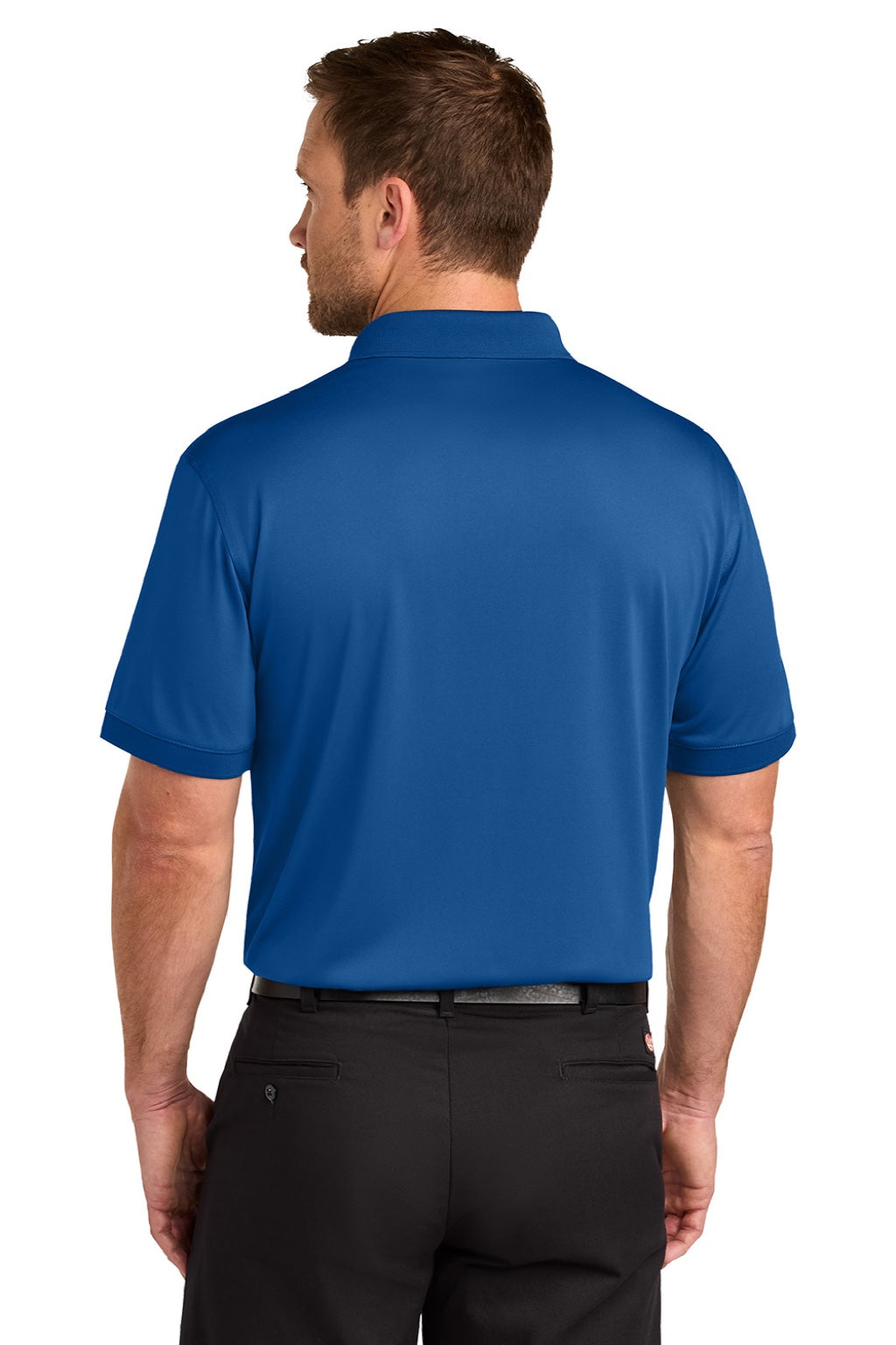 CornerStone CS450/TLCS450 Mens Workwear Pro Short Sleeve Polo Shirt Royal Blue Model Back