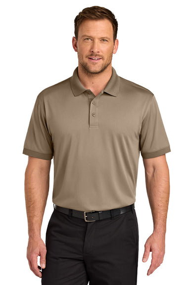 CornerStone CS450/TLCS450 Mens Workwear Pro Short Sleeve Polo Shirt Silver Tan Model Front
