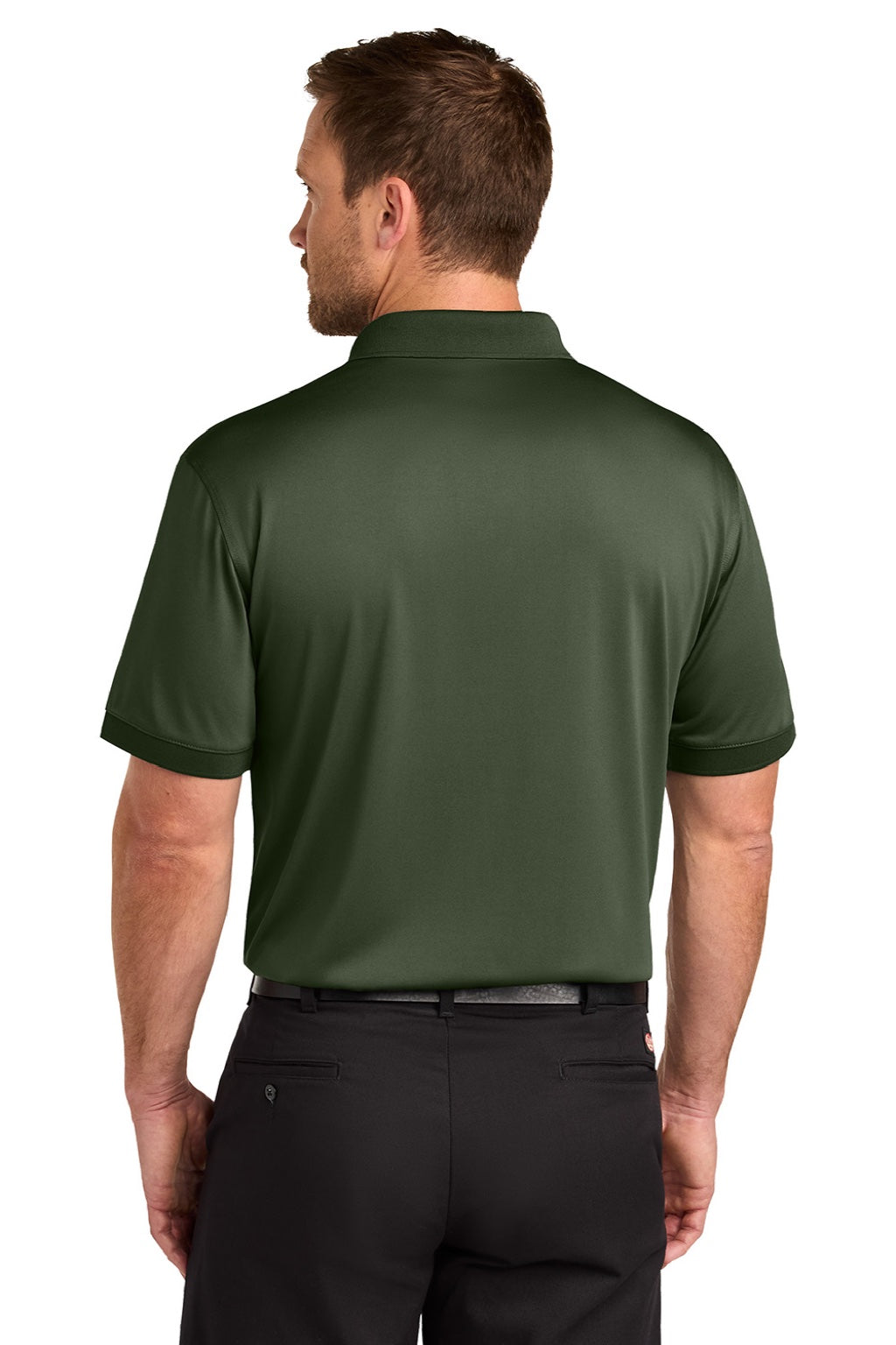 CornerStone CS450/TLCS450 Mens Workwear Pro Short Sleeve Polo Shirt Tactical Green Model Back