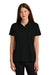 CornerStone CS451 Womens Workwear Pro Short Sleeve Polo Shirt Black Model Front