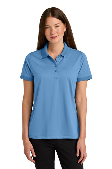 CornerStone CS451 Womens Workwear Pro Short Sleeve Polo Shirt Carolina Blue Model Front
