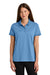 CornerStone CS451 Womens Workwear Pro Short Sleeve Polo Shirt Carolina Blue Model Front