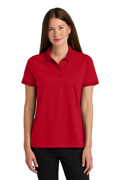 CornerStone CS451 Womens Workwear Pro Short Sleeve Polo Shirt Red Model Front