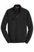 CornerStone CS626 Mens Fleece 1/4 Zip Sweatshirt w/ Pockets Black Flat Front