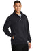 CornerStone CS626 Mens Fleece 1/4 Zip Sweatshirt w/ Pockets Dark Navy Blue Model 3q