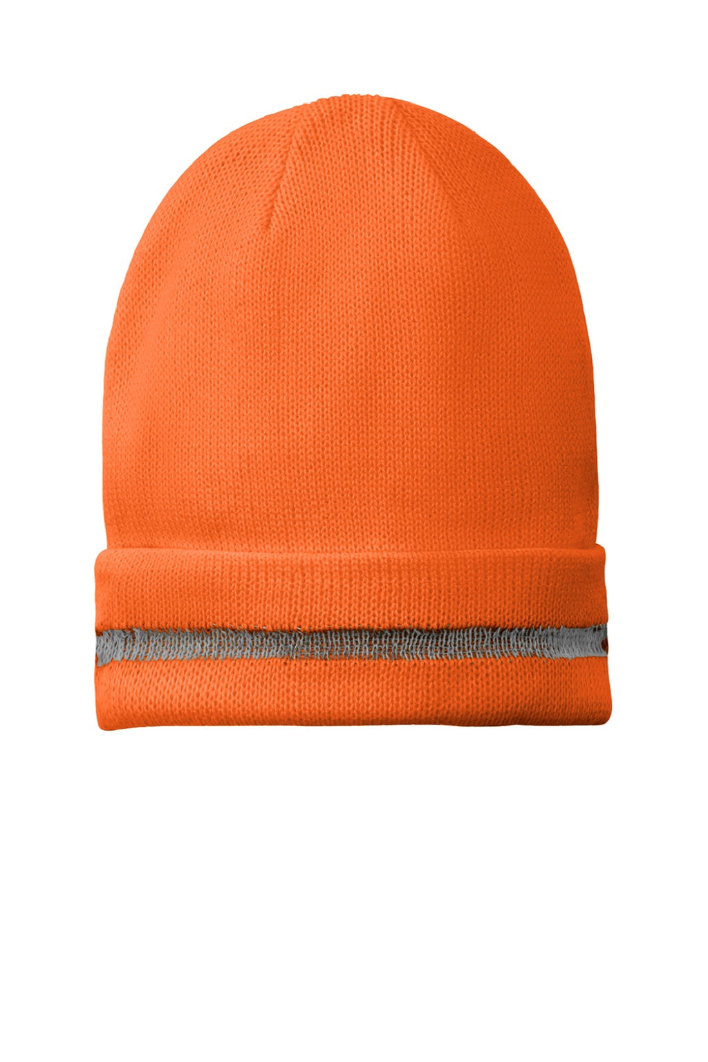CornerStone Hats CS800 Unisex Enhanced Visibility Beanie Safety Orange Flat Front