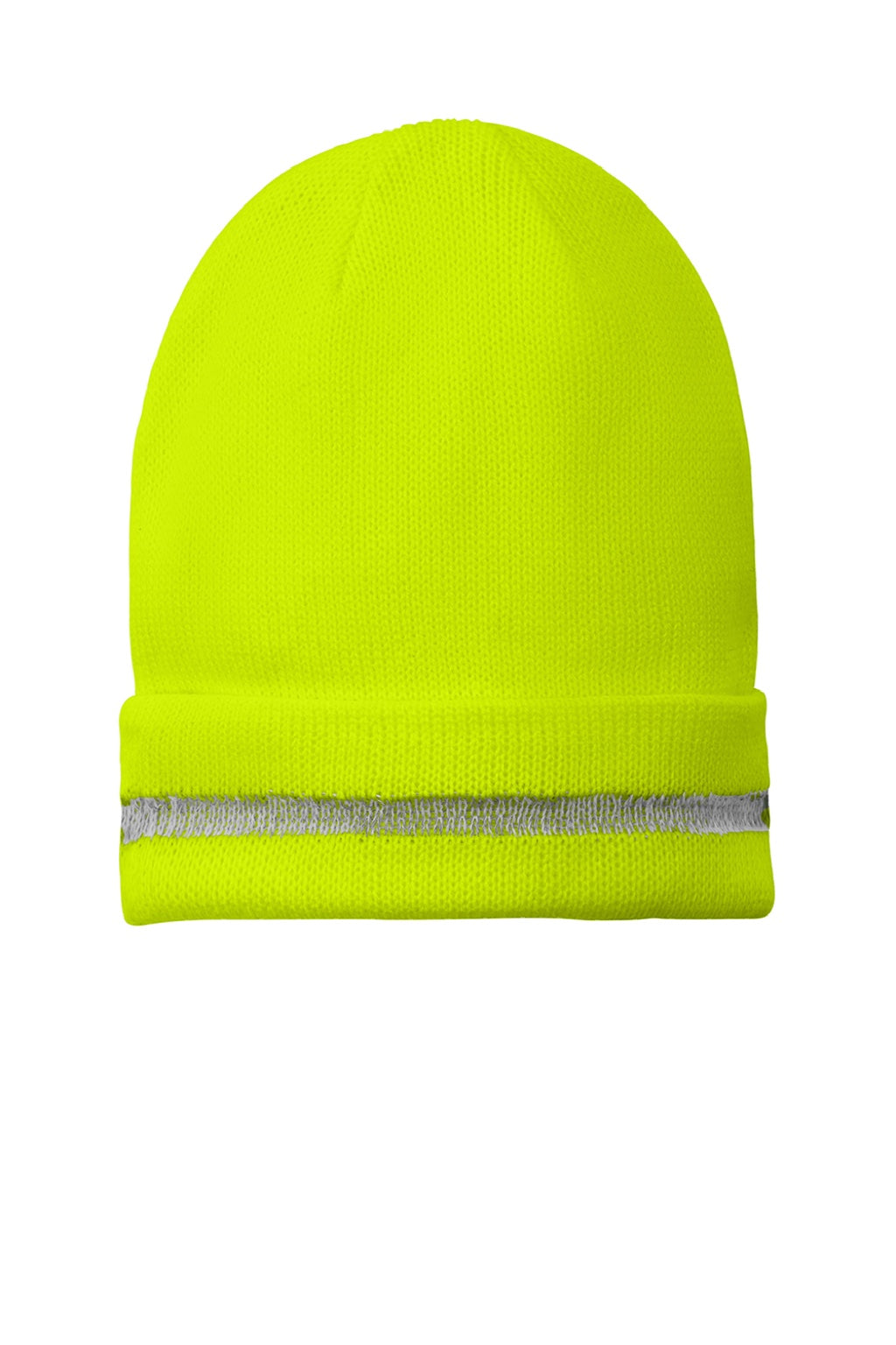 CornerStone Hats CS800 Unisex Enhanced Visibility Beanie Safety Yellow Flat Front