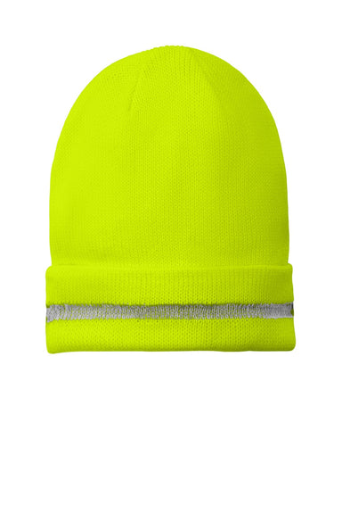 CornerStone Hats CS800 Unisex Enhanced Visibility Beanie Safety Yellow Flat Front