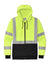 CornerStone CSF300 Mens Enhanced Visibility Fleece Full Zip Hooded Sweatshirt Hoodie w/ Pockets Safety Yellow Flat Front