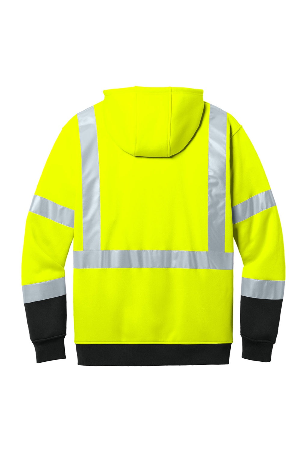 CornerStone CSF301 Mens ANSI 107 Class 3 Heavy Duty Fleece Hooded Sweatshirt Hoodie w/ Pouch Pocket Safety Yellow Flat Back