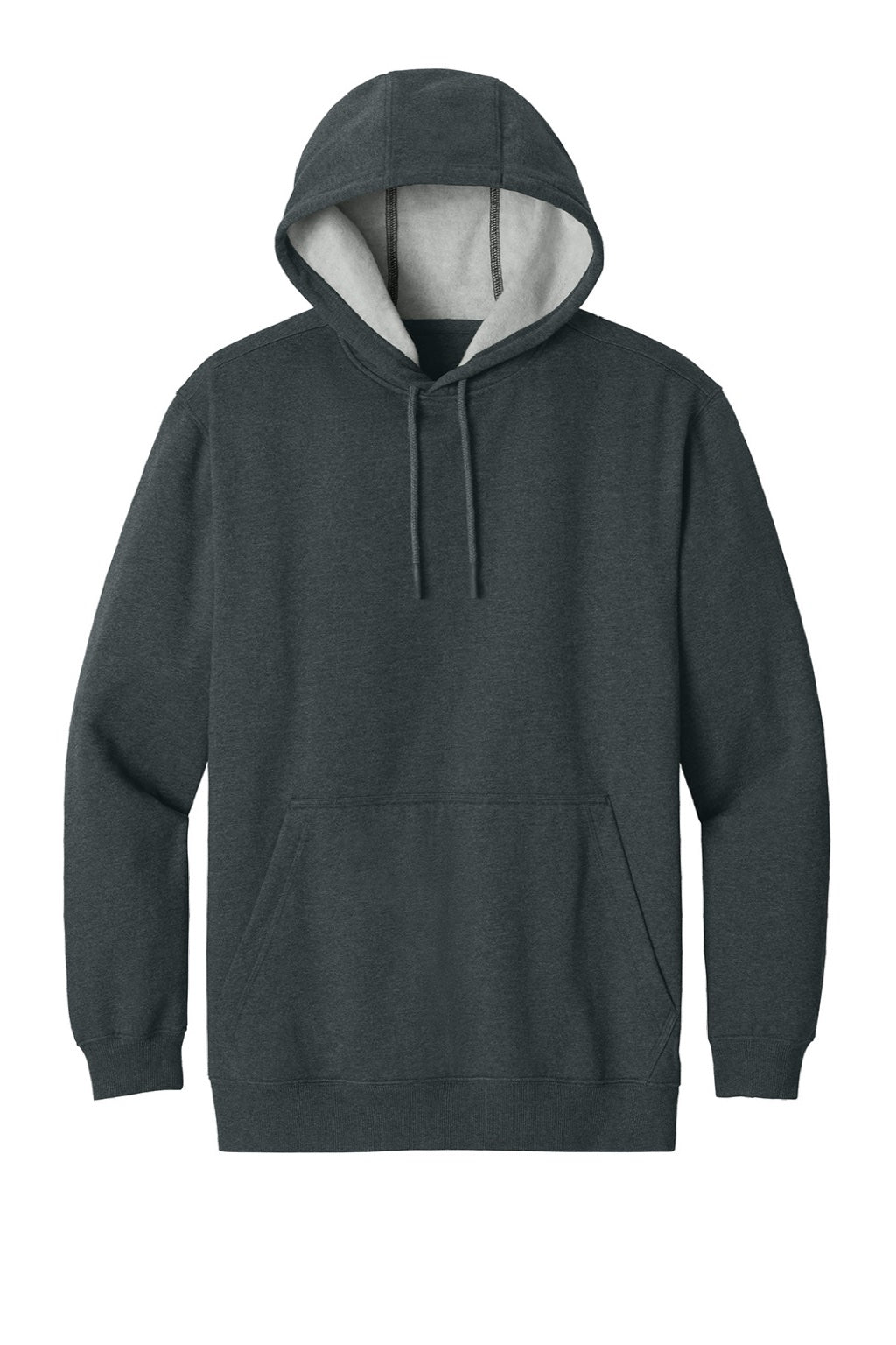 CornerStone CSF630 Mens Tough Fleece Hooded Sweatshirt Hoodie w/ Pouch Pocket Heather Charcoal Grey Flat Front
