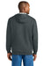 CornerStone CSF630 Mens Tough Fleece Hooded Sweatshirt Hoodie w/ Pouch Pocket Heather Charcoal Grey Model Back