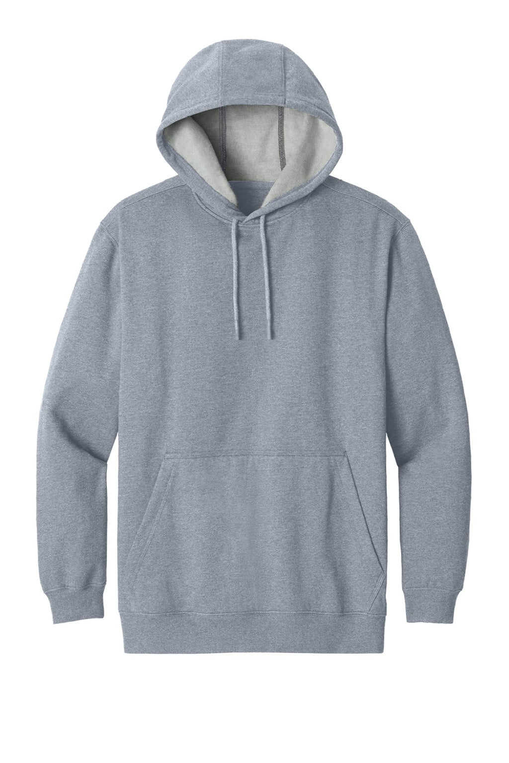 CornerStone CSF630 Mens Tough Fleece Hooded Sweatshirt Hoodie w/ Pouch Pocket Heather Grey Flat Front
