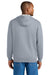 CornerStone CSF630 Mens Tough Fleece Hooded Sweatshirt Hoodie w/ Pouch Pocket Heather Grey Model Back
