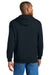 CornerStone CSF630 Mens Tough Fleece Hooded Sweatshirt Hoodie w/ Pouch Pocket Navy Blue Model Back