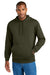 CornerStone CSF630 Mens Tough Fleece Hooded Sweatshirt Hoodie w/ Pouch Pocket Tundra Green Model Front