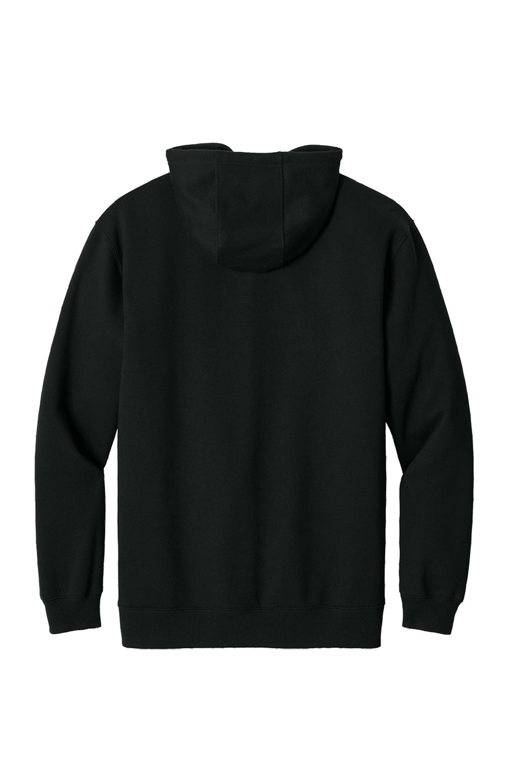 CornerStone CSF631 Mens Tough Fleece Full Zip Hooded Sweatshirt Hoodie w/ Pockets Black Flat Back