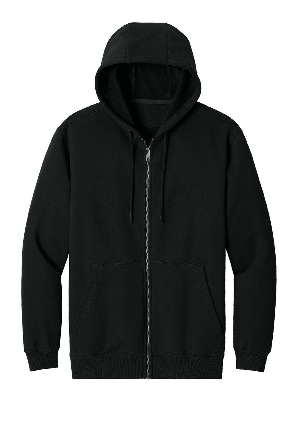 CornerStone CSF631 Mens Tough Fleece Full Zip Hooded Sweatshirt Hoodie w/ Pockets Black Flat Front