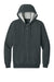 CornerStone CSF631 Mens Tough Fleece Full Zip Hooded Sweatshirt Hoodie w/ Pockets Heather Charcoal Grey Flat Front