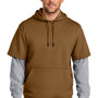 CornerStone Mens Tough Fleece Layered Hooded Sweatshirt Hoodie - Duck Brown/Heather Grey - COMING SOON
