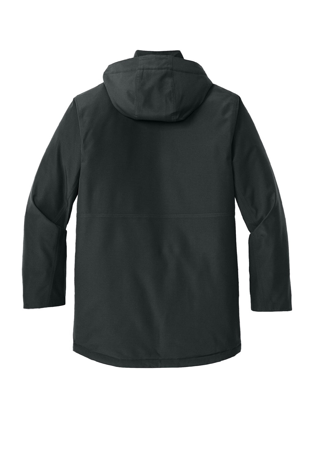 CornerStone CSJ10 Mens Elements Wind & Water Resistant Insulated Full Zip Hooded Parka Black Flat Back