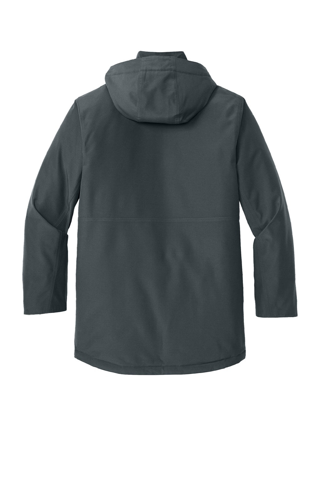 CornerStone CSJ10 Mens Elements Wind & Water Resistant Insulated Full Zip Hooded Parka Iron Grey Flat Back