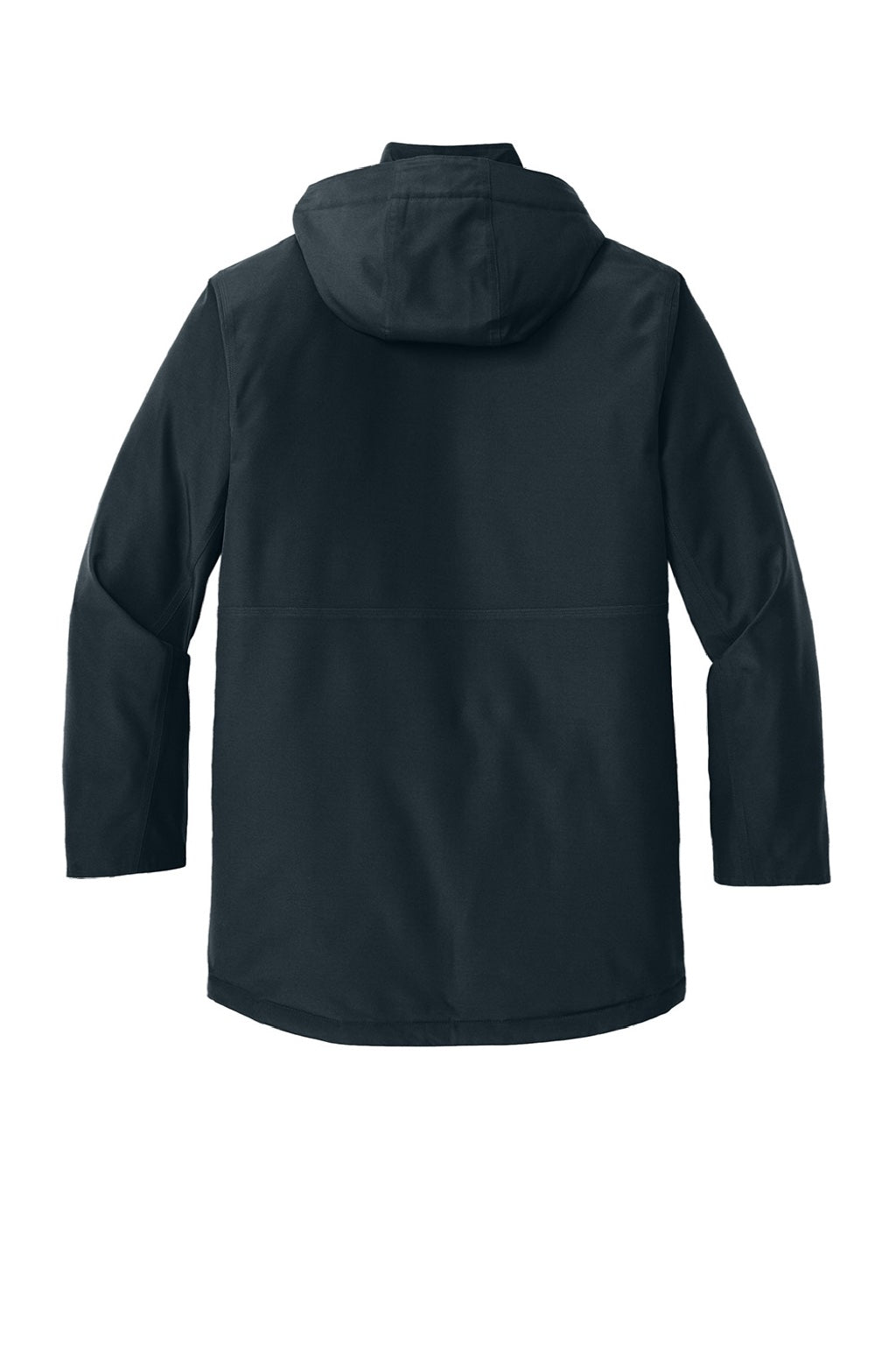 CornerStone CSJ10 Mens Elements Wind & Water Resistant Insulated Full Zip Hooded Parka Navy Blue Flat Back