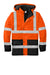 CornerStone CSJ24 Mens ANSI 107 Class 3 Waterproof Full Zip Hooded Jacket Safety Orange Flat Front