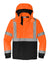 CornerStone CSJ500 Mens Enhanced Visibility Waterproof Full Zip Hooded Jacket Safety Orange Flat Front